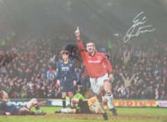 Eric Cantona Manchester United signed photograph, with certificate of authenticity, 45 x 60cm.