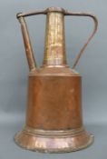 A 19thC French or Eastern copper jug or dallah