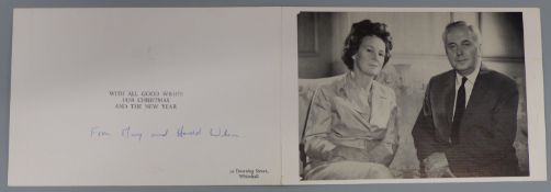 Signed Harold Wilson Christmas card (Jane Parsons collection)