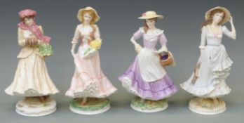 A set of four Royal Worcester figurines from the Four Seasons Series,