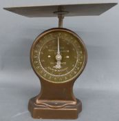 A Salter letter balance No 11 with brass face,