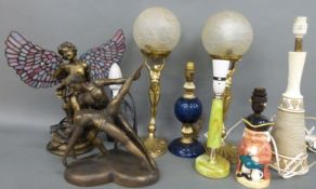 A quantity of decorative lamps,