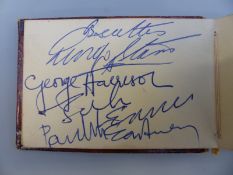A mid 1960's autograph album to include the Beatles, Rolling Stones, Dusty Spingfield,