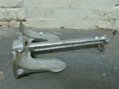 A heavy duty fluke anchor, probably for a small to medium cabin cruiser/sailing boat,
