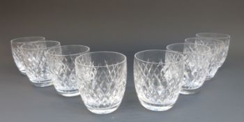 A set of six Waterford Crystal Boyne pattern tumblers, 8.5cm tall.