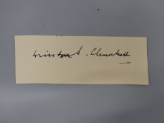 A clipped Winston Churchill signature (Jane Parsons collection)
