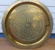 A brass table top