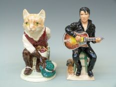 Kevin Francis limited edition character jug 1/250 Puss in Boots and Kevin Francis Elvis jug with