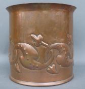 A copper Arts and Crafts or Art Nouveau jardiniere,