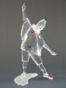 Swarovski Crystal 1999 Masquerade Pierrot clown figure, in original box with certificate, 20cm tall.