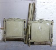 A painted French single bed