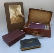 A collection of ephemera to include 1920's autograph albums filled with sketches,