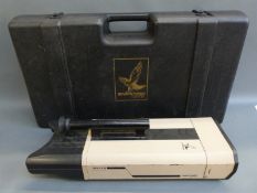 A pair of Swarovski 30x75 military binoculars in original fitted carry case.