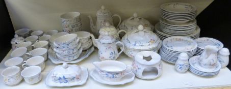 A Villeroy and Boch dinner and tea service in the Riviera pettern,