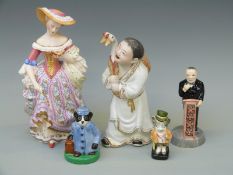 Victoria & Albert Museum porcelain figure of a lady in Regency clothing,