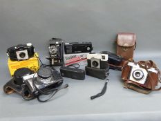 A Canon Canonet, Kodak folding camera, Vivitar 835AW,