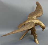 A large brass eagle, 51cm tall,