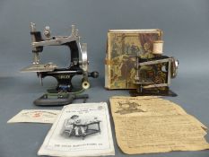 Two children's sewing machines,