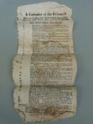 A calendar of the prisoners who are to take their trials before the Honourable Sir John Bayley Knt,