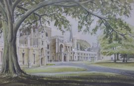 George Sear watercolour of a castellated building, 32.