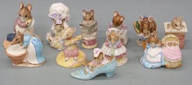 A collection of eleven Beswick and John Beswick Beatrix Potter figures to include Lady Mouse,