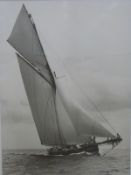 Beken of Cowes Irex 1911 large black and white photographic print of a sailing yacht,