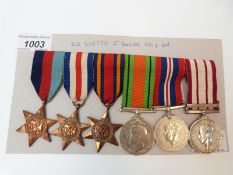 WWII medal group awarded to KX618773 J Parker STO 1 Royal Navy comprising WWII 1939/1945 Star,