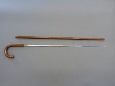 Spanish sword stick with Toledo to the blade,