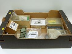 A quantity of 7mm narrow gauge kits and parts including Smallbrook locomotive body kit, parts,