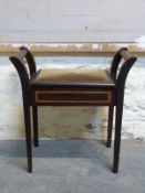 A early 20thC piano stool