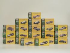 Twenty-one Atlas Editions 1:43 scale diecast model British Classics Sports Cars,