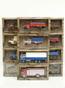 Twelve 1:43 scale diecast model commercial vehicles,