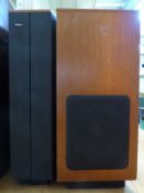 A pair of quadrilateral cased Goodmans speakers