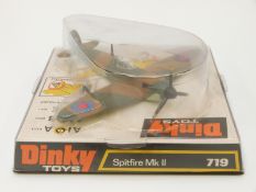 Dinky Toys diecast model Spitfire MKII aeroplane 719,