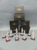 Fourteen Royal Hampshire silver plated collector's / model soldiers,