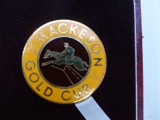 Mackeson Gold Cup 21st anniversaries gold plated and enamel medal 17/210,