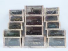 Fourteen Atlas Editions diecast model WWII military vehicles,