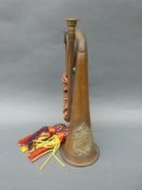 An Argyll & Sutherland Highlanders brass and copper bugle