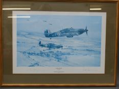 Robert Taylor signed print 'Moral Support', signed by the artist and Peter Townsend,