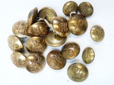 A collection of military buttons including Royal Artillery