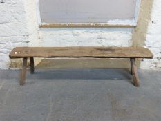 A rustic pig bench,