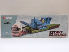 Corgi Heavy Haulage limited edition & diecast model MAN King Trailer & Crusher Load CC12002,