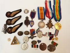 WWI medal trio awarded to 018883 Pte C.