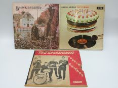 Approximately 75 rock and pop albums from the 60s and 70s including The Stones, Black Sabbath,