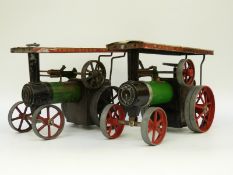 Two Mamod TE1A live steam traction engines.