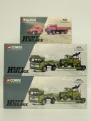 Three Corgi Classics Heavy Haulage 1:50 scale diecast model vehicles sets,