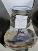 A quantity of collector's plates of military and transport interest including RAF, maritime,