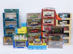 Thirty Corgi diecast model vehicles including Legends of Speed, Motoring Memories, Vehicles,