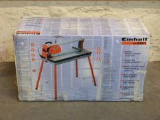 An Einhell table tile saw