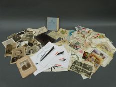 A quantity of military and other ephemera including Cunard QE2,